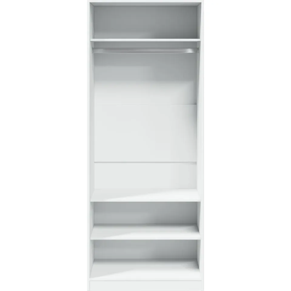 vidaXL Kledingkast 80x50x200 cm bewerkt hout wit, foto 4