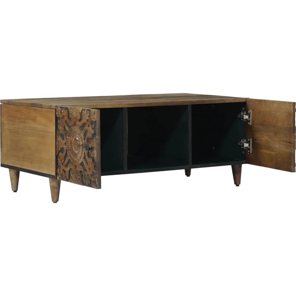 vidaXL Salontafel Bruin 100 x 54 x 40 cm Massief Mango Hout, foto 2