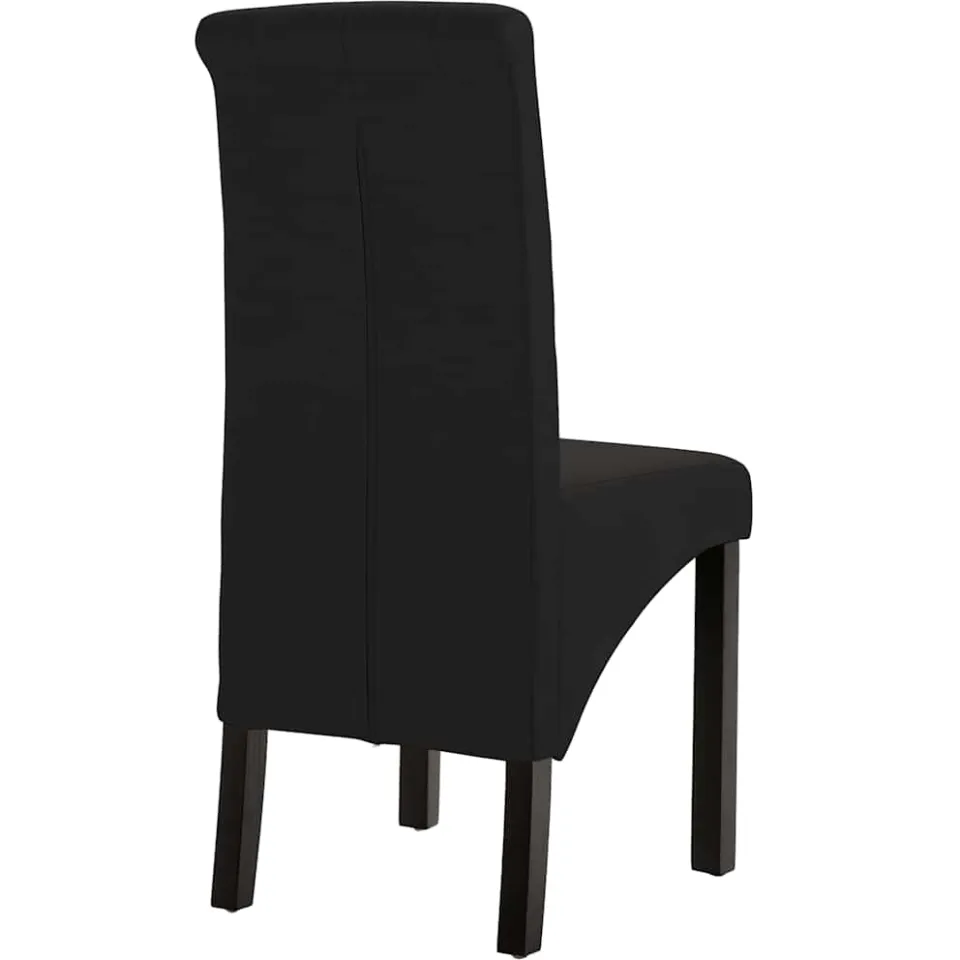 vidaXL Eetkamerstoelen 2 st stof zwart, foto 4
