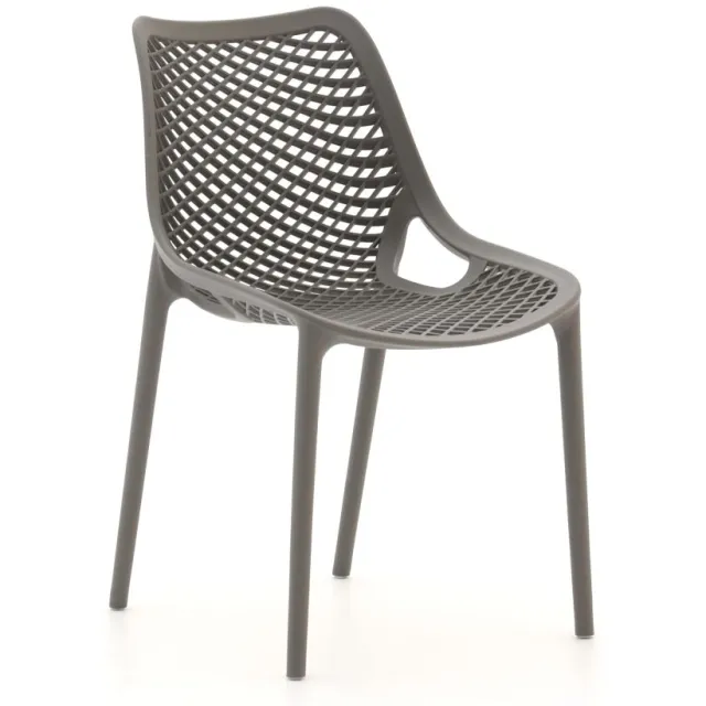 Forza Furniture Forza Ripi dining tuinstoel stapelbaar grijs, foto 2