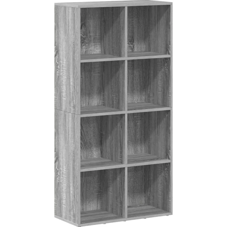 vidaXL Boekenkast 66x30x130 cm bewerkt hout sonoma grijs