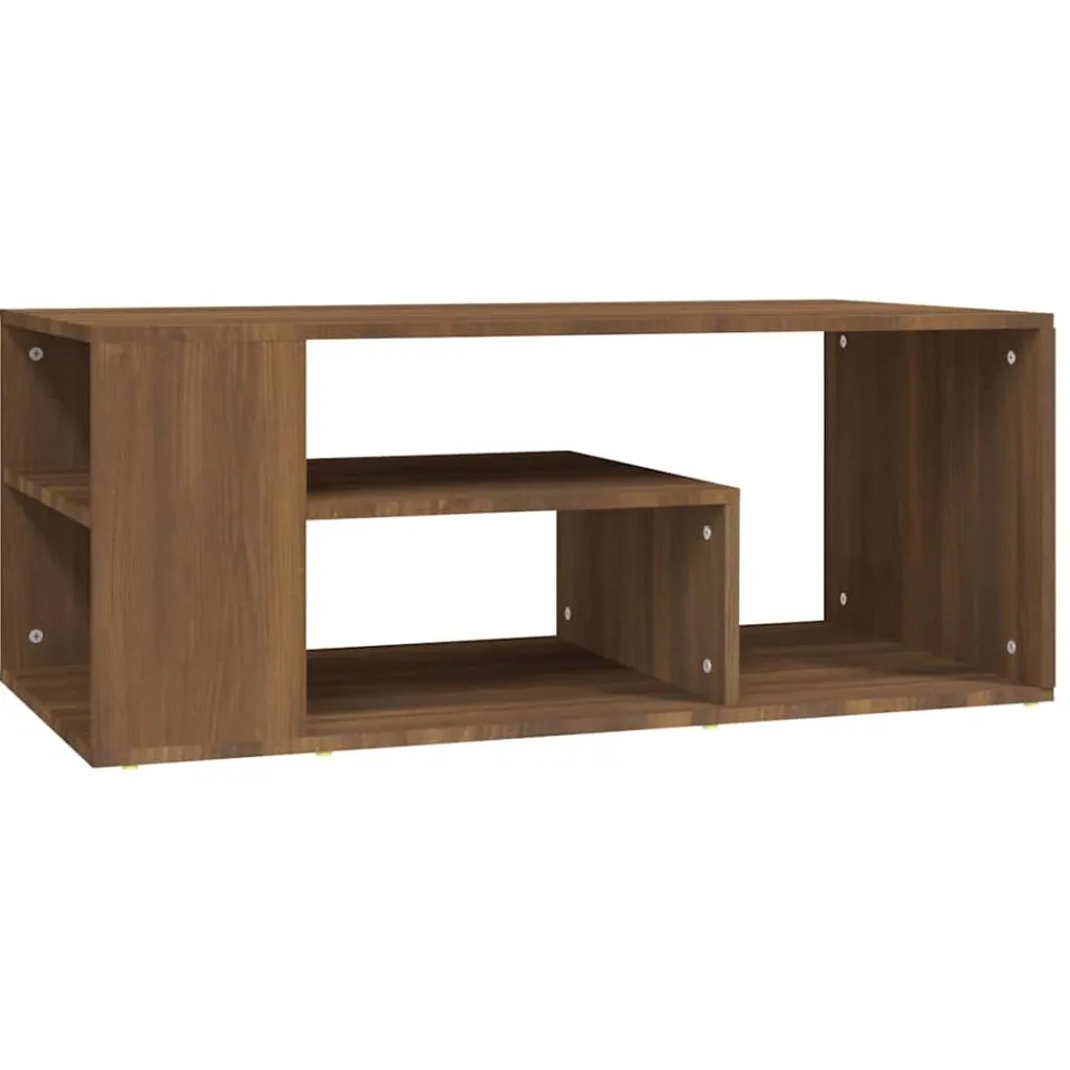 vidaXL Salontafel 100x50x40 cm bewerkt hout bruineiken, foto 3