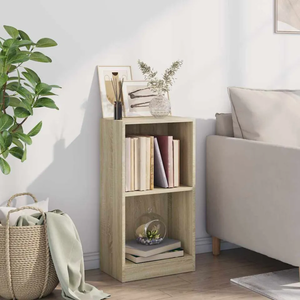 vidaXL Boekenkast 40x24x75 cm bewerkt hout sonoma eikenkleurig, foto 3