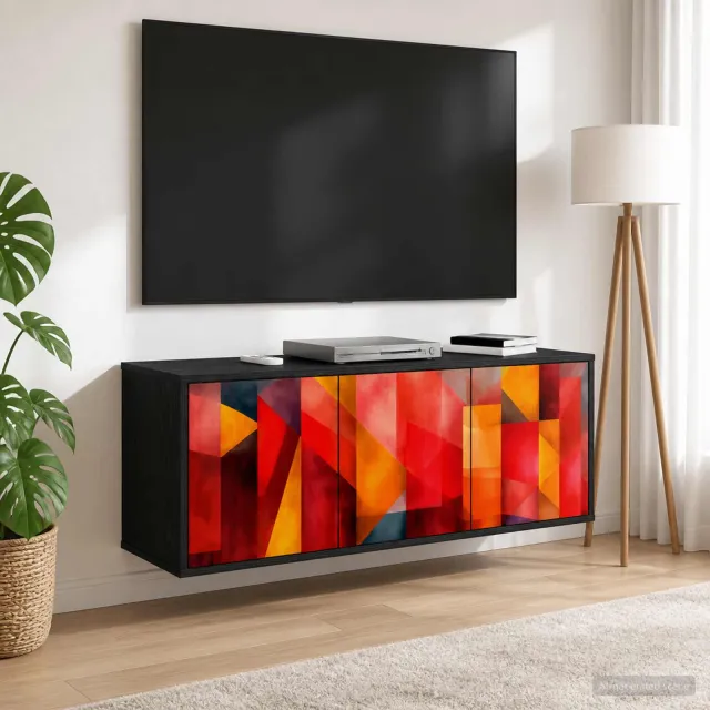vidaXL Wandgemonteerd tv-meubel HEESCH 102 x 33 x 40 cm Zwart eiken, foto 2