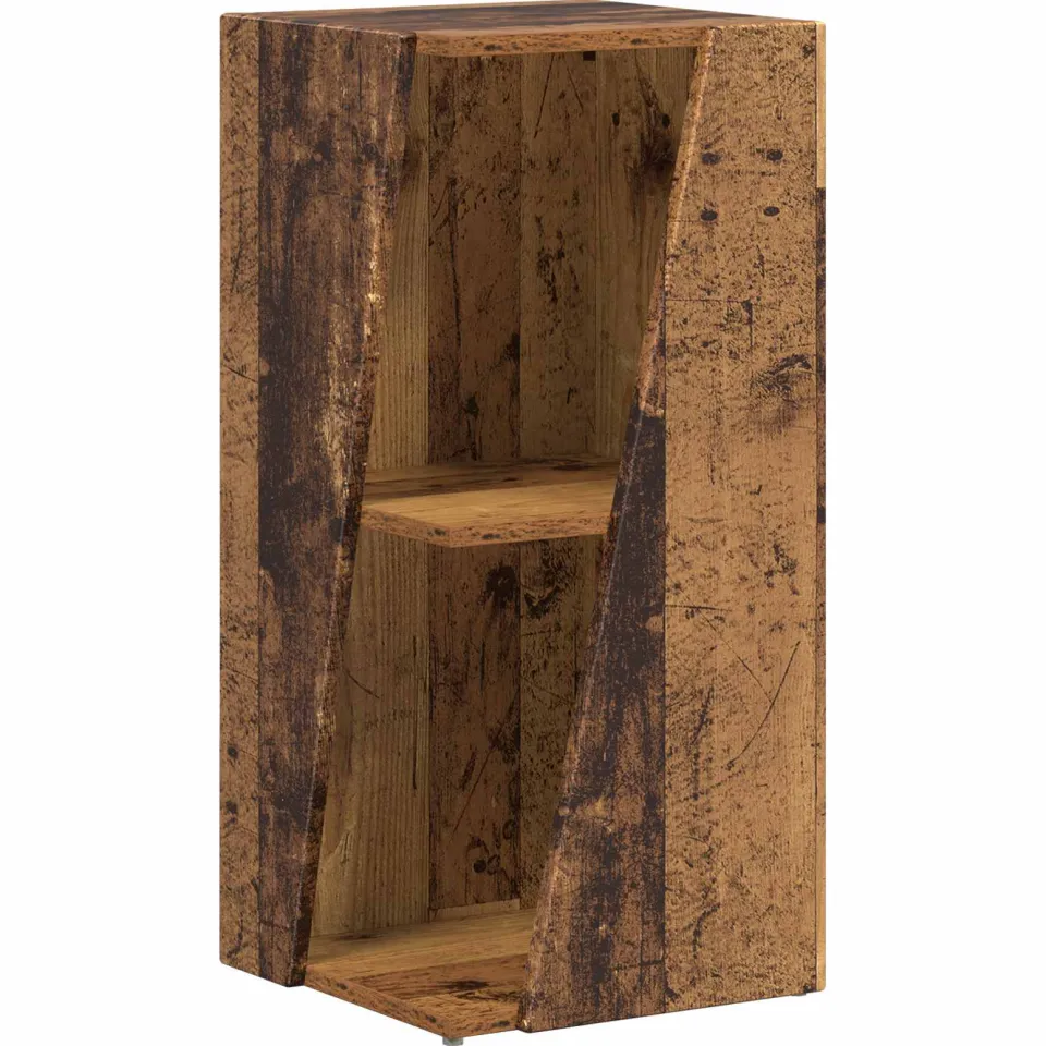 vidaXL Zijplank 33 x 32 x 70,5 cm Bewerkt hout Oudhout Bruin