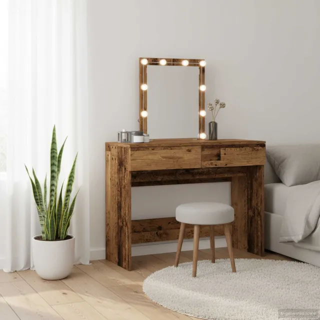 vidaXL Plafondtafel Oudhout 100 x 40 x 130 cm Bewerkt hout bruin, foto 2