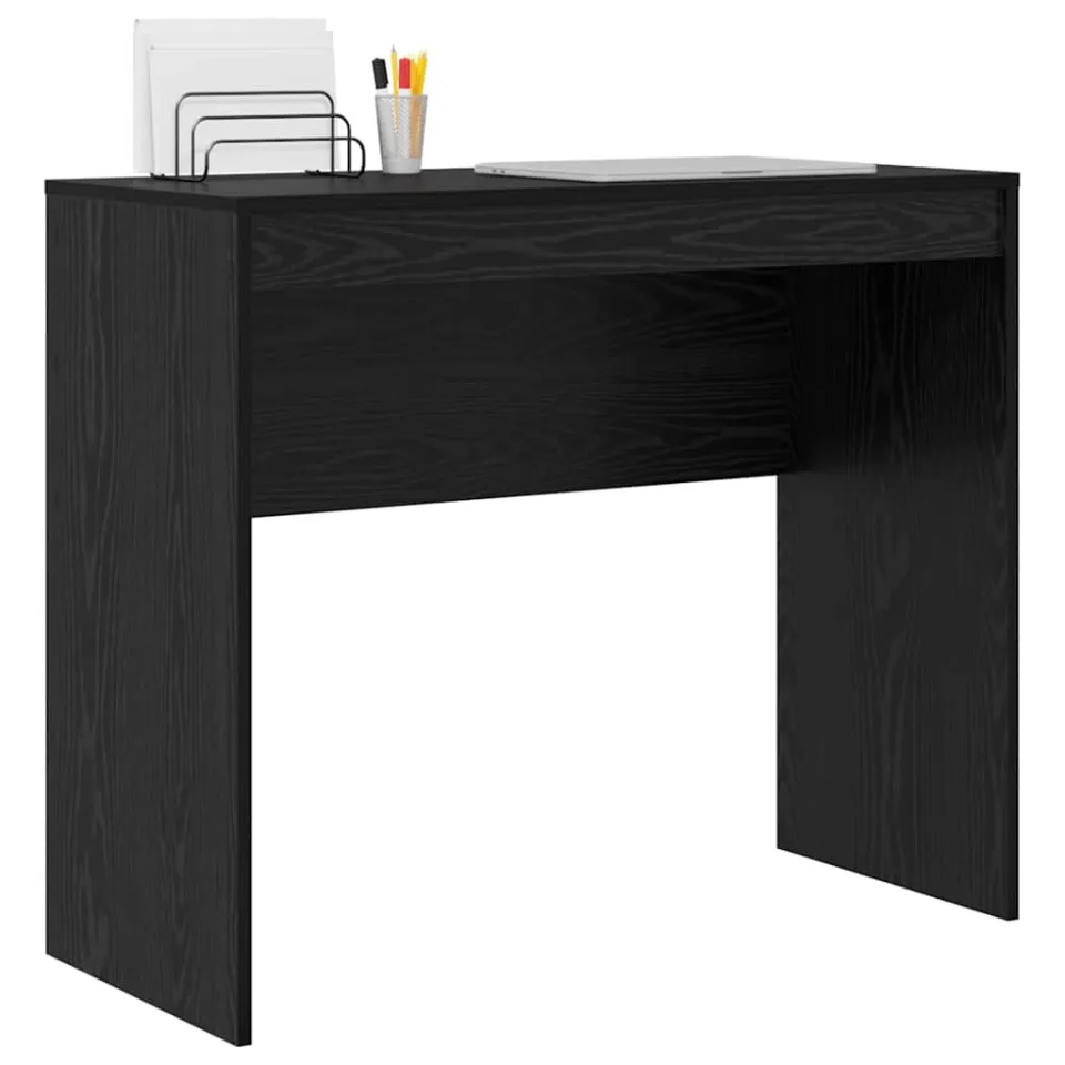 vidaXL Bureau Zwart Eiken 90 x 40 x 76 cm