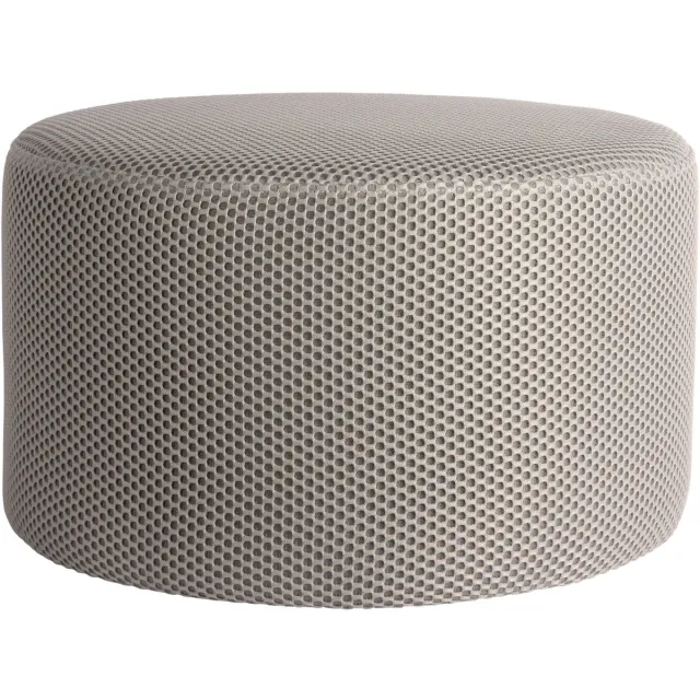 Leitmotiv Poef Retro Mesh - Muisgrijs - Ø50cm - Modern
