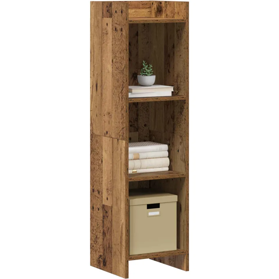 vidaXL Boekenkast Oud hout 30 x 30 x 111 cm Bewerkt hout Bruin