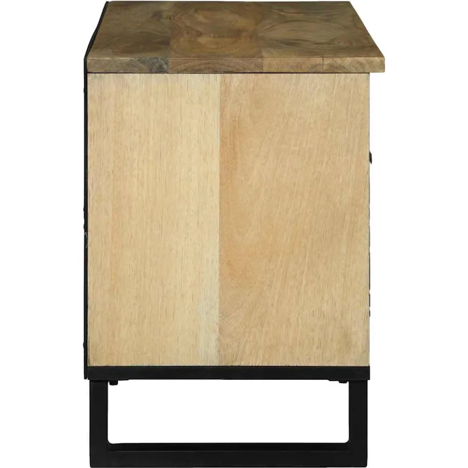 vidaXL TV Eenheden 80 x 33 x 46 cm Bruin Bewerkt hout, foto 4