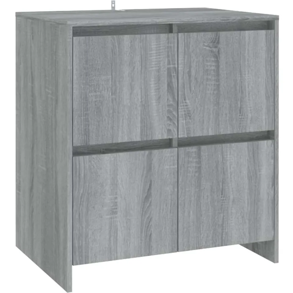vidaXL Dressoir 70x41x75 cm bewerkt hout grijs sonoma eikenkleurig