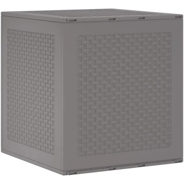 vidaXL Opbergbox met opslag Lichtgrijs 55 x 53 x 57 cm Polypropyleen, foto 2