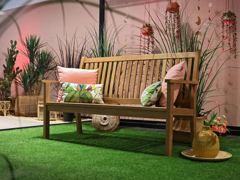 Sunyard Furniture Sunyard Oxford tuinbank 150cm bruin, foto 3
