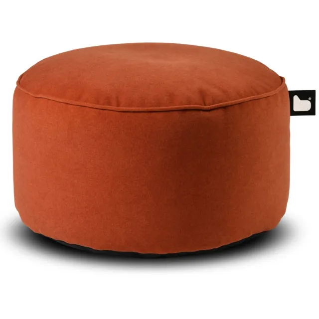 Extreme Lounging b-poufe suede - poef rond - voor binnen - zachte suede stof - 60x40cm - rust rood