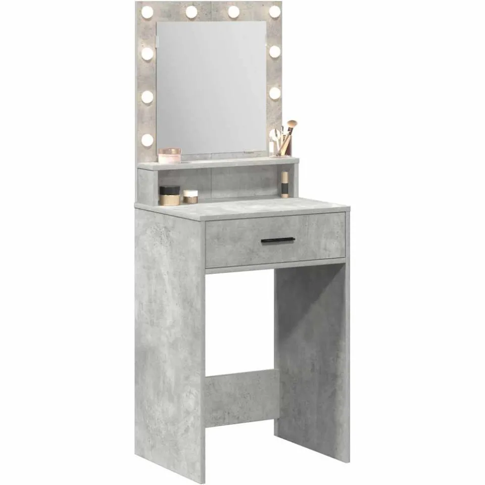 vidaXL Plafondtafel Beton Grijs 50 x 41 x 135 cm Bewerkt hout