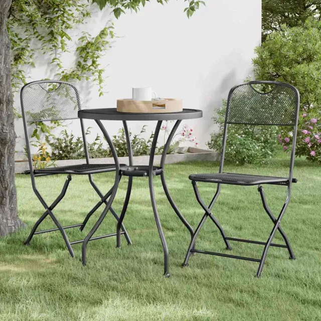 vidaXL 3-delige Tuinset metaalgaas antracietkleurig, foto 2