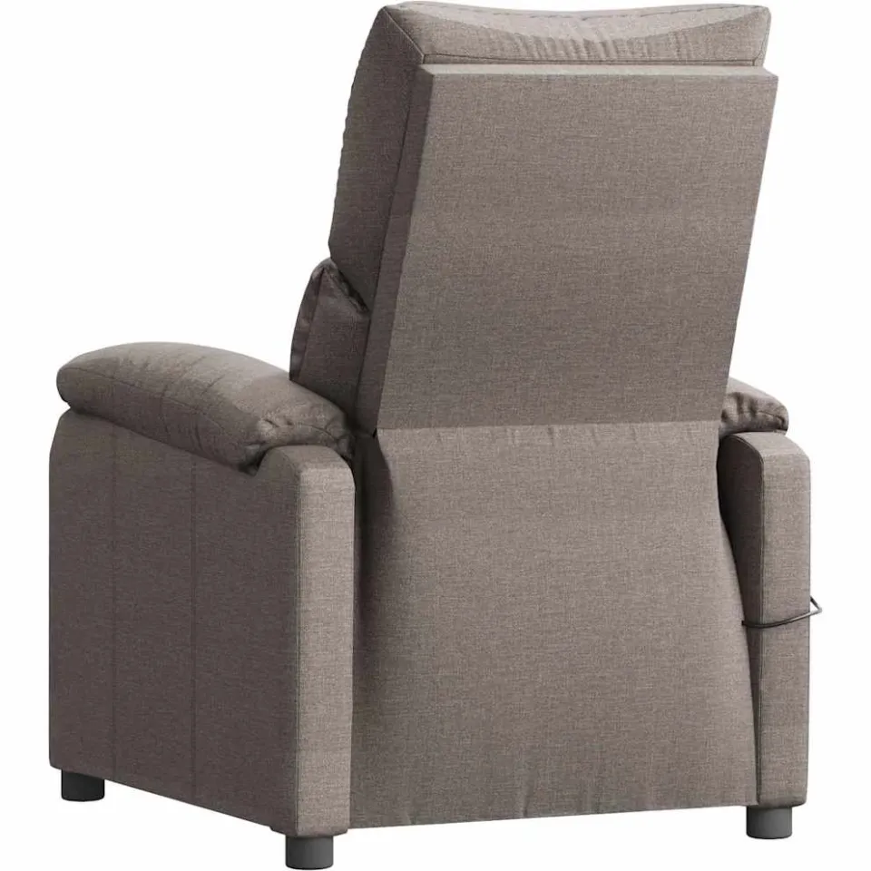 vidaXL Massagestoel stof taupe, foto 4