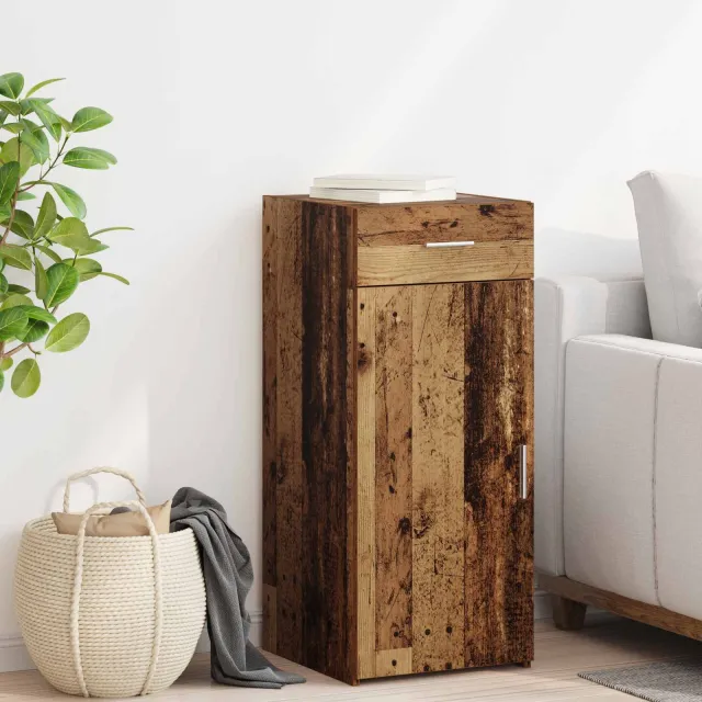 vidaXL Opbergkast Oud Hout 40 x 42,5 x 93 cm Bewerkt hout Bruin
