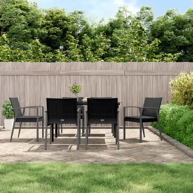 vidaXL 7-delige Tuinset met kussens poly rattan en staal, foto 2
