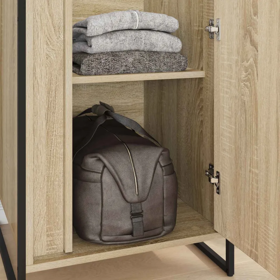 vidaXL Warderobe Sonoma 50 x 50 x 200 cm bruin, foto 4