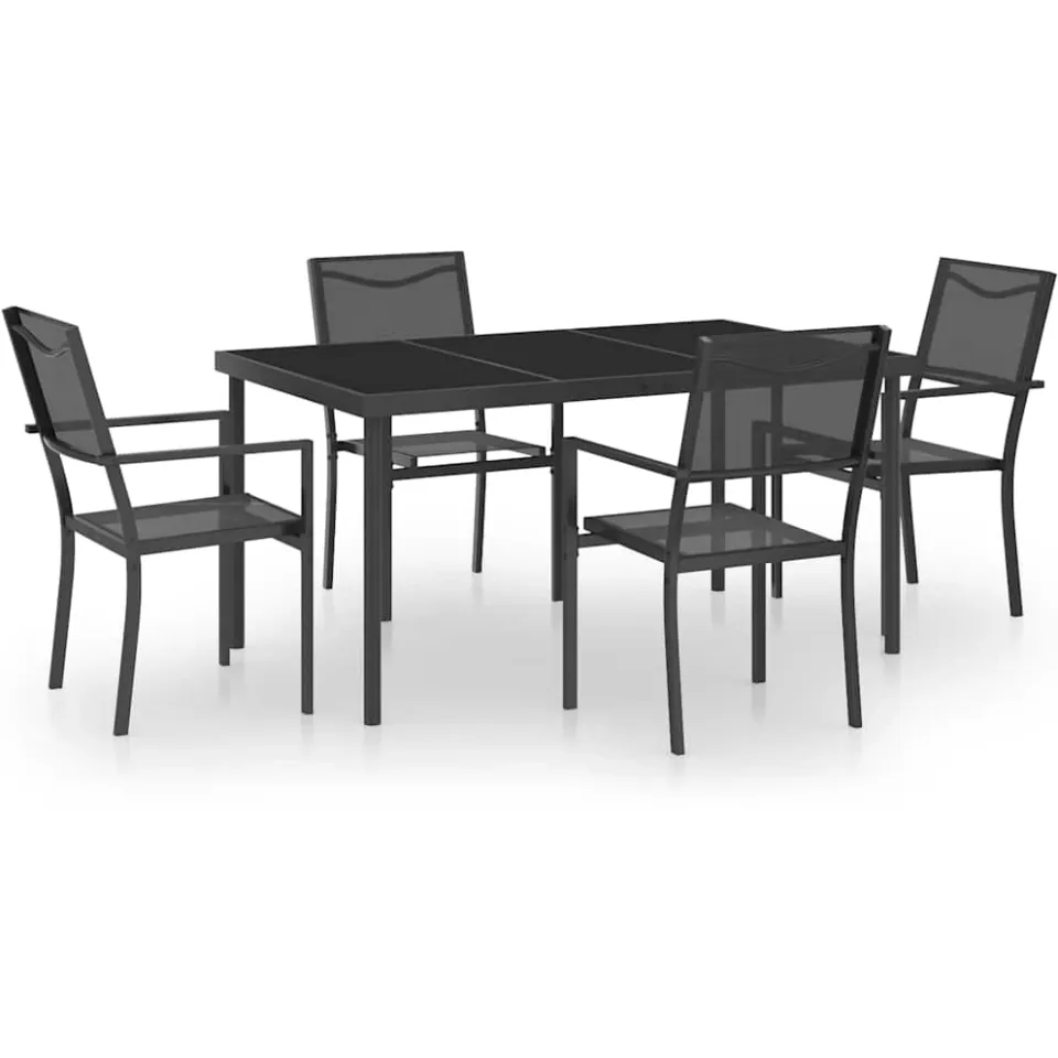 vidaXL 5-delige Tuinset staal anthraciet, foto 3