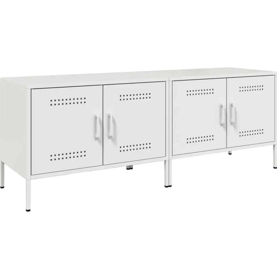 vidaXL Tv-meubelen 2 st 68x39x50,5 cm staal wit
