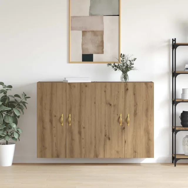 vidaXL Wandkast 2 st Artisan Eiken 69,5 x 34 x 90 cm Bewerkt hout, foto 2