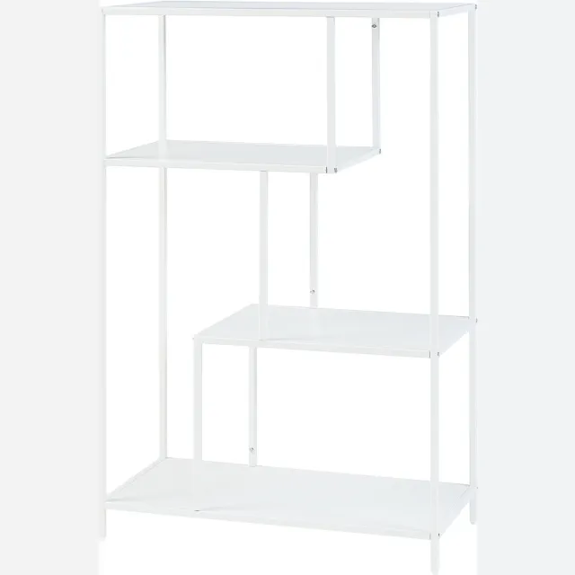 en.casa Boekenkast Reisjärvi open kast 115x75x35 cm wit mat wit, mat