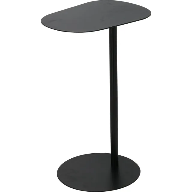 Home & Styling Bijzettafeltje Bolzano - zwart - D35 x B25 x H53 cm - metaal - plantenpot verhoger - koffie en lampjes tafel