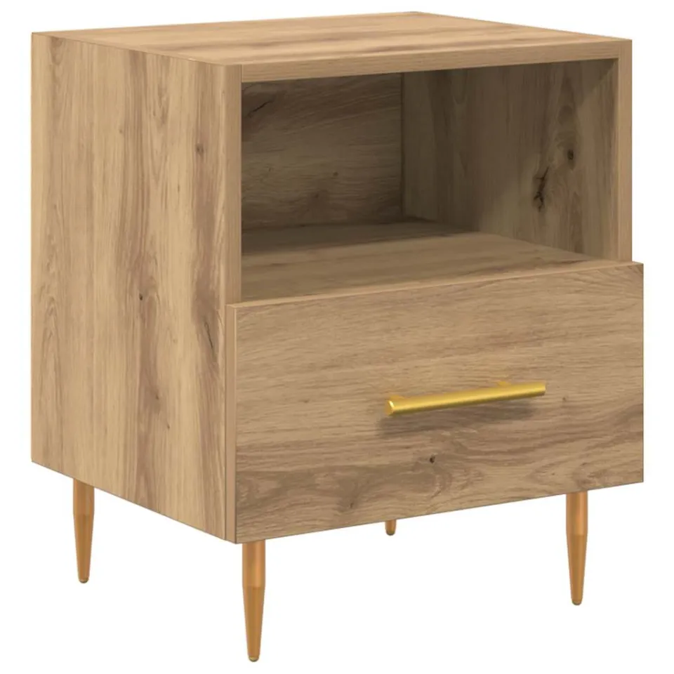 vidaXL Nachtkastje Bruin 40 x 35 x 47,5 cm Bewerkt hout, foto 3