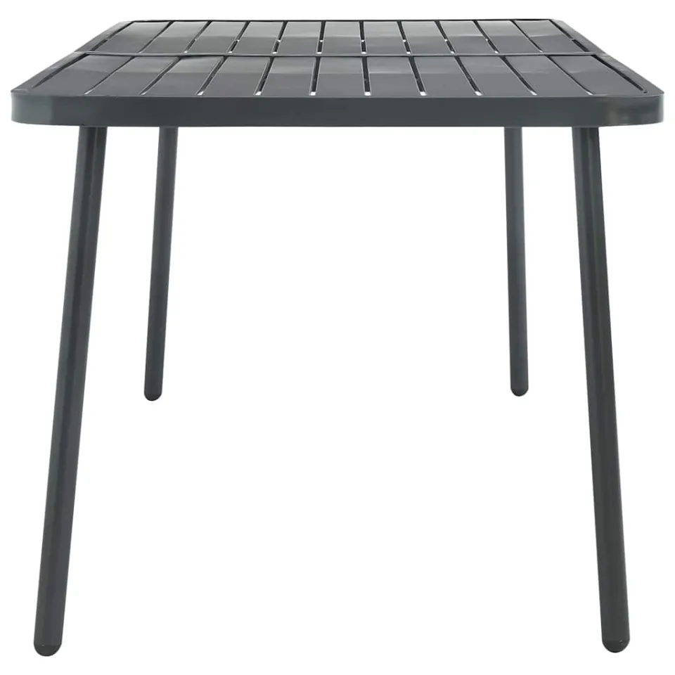 vidaXL Tuintafel 180x83x72 cm staal donkergrijs grijs, foto 3