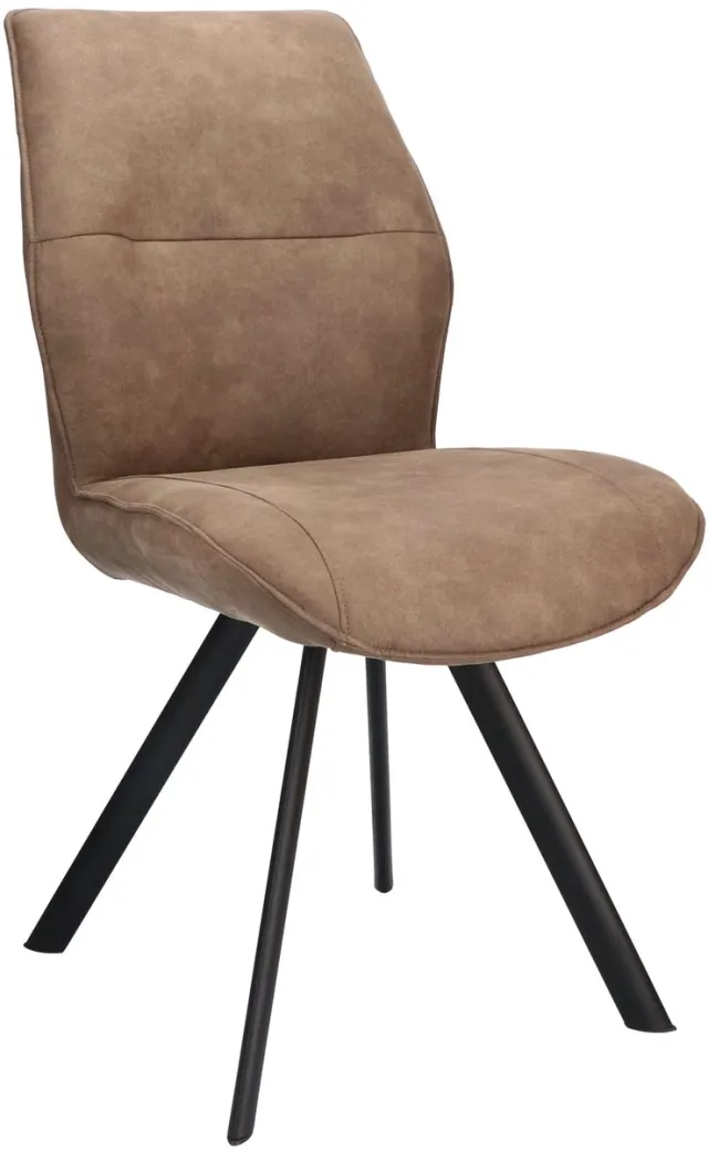 Icon Living Stoel Jadie - Stof Cowboy Stone - Leg Black Bruin