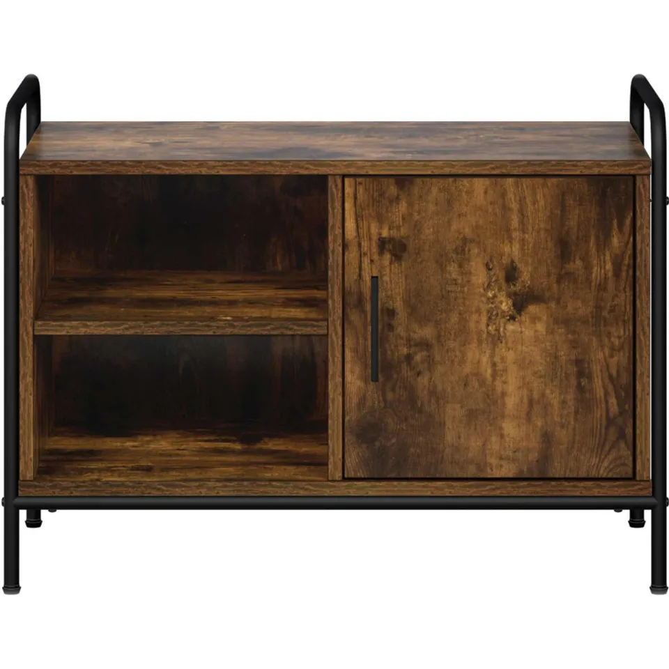 vidaXL Tv-meubel 67,5 x 33 x 50 cm Gerookt eiken, foto 4