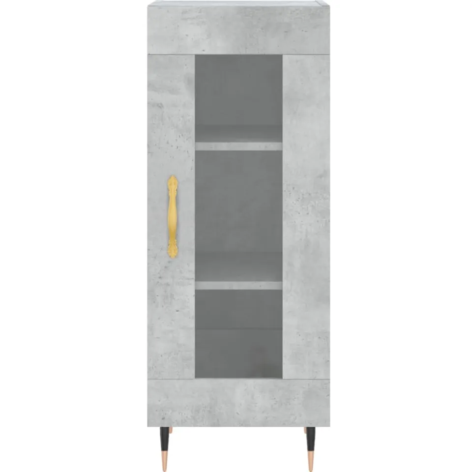 vidaXL Dressoir 34,5x34x90 cm bewerkt hout betongrijs grijs
