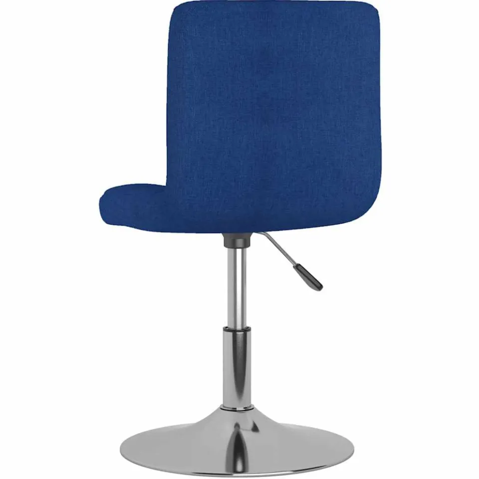 vidaXL Eetkamerstoelen draaibaar 4 st stof blauw, foto 4
