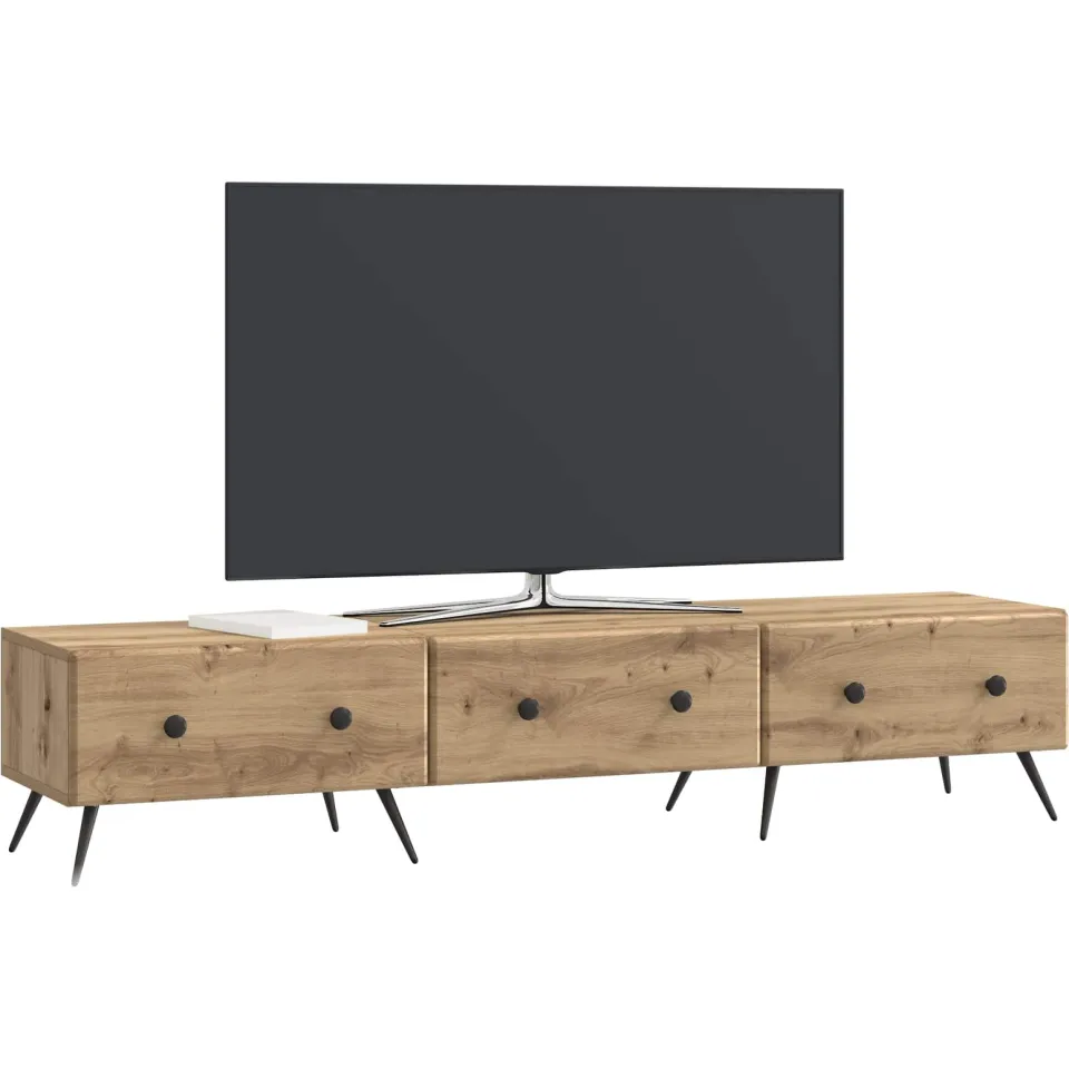 vidaXL TV-kast 147 x 34,5 x 30 cm Artisanaal eiken Bewerkt hout Bruin