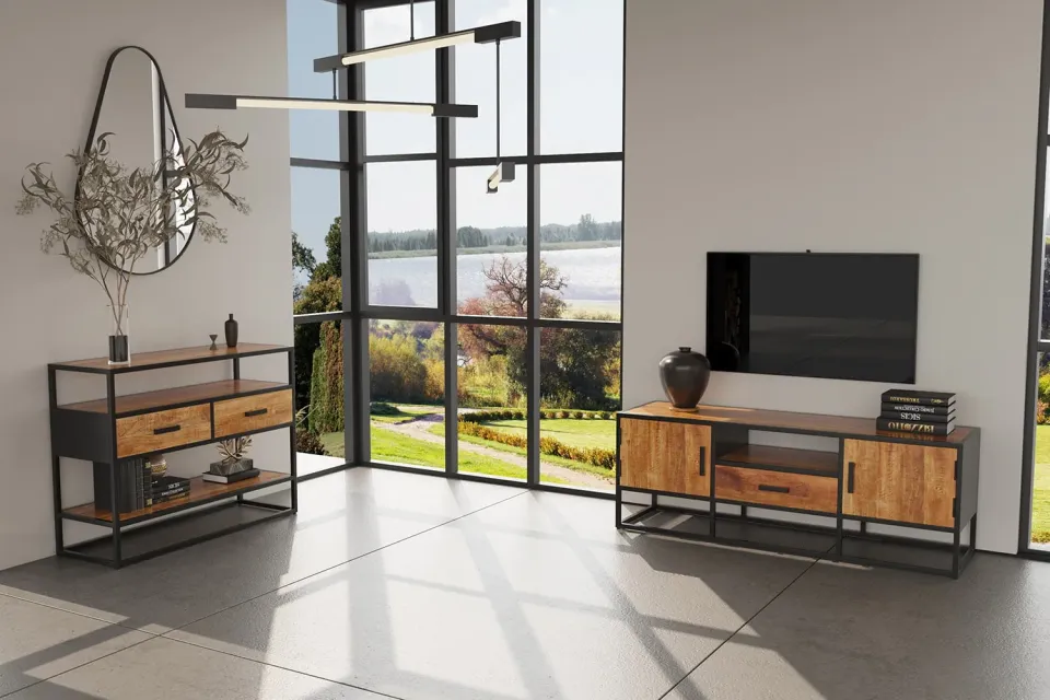 tv-meubel Otis bruin, foto 3