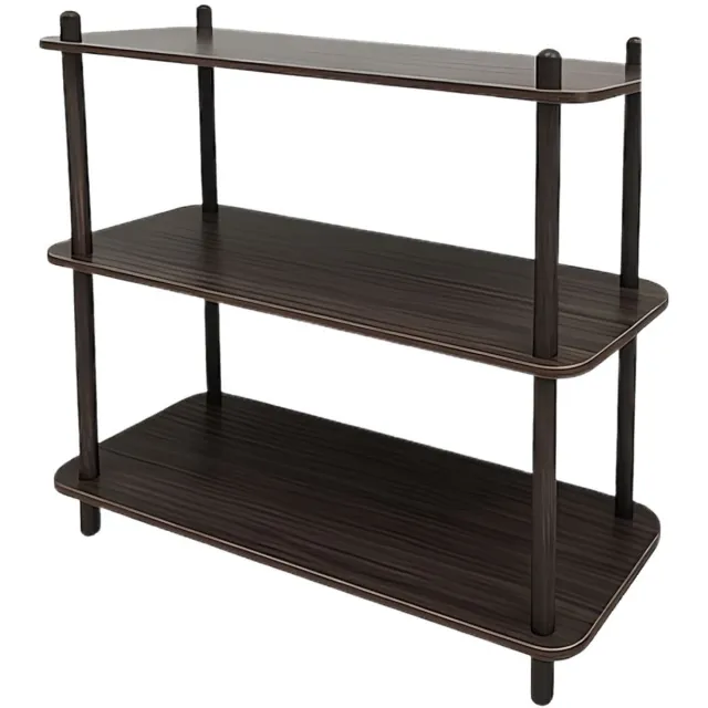 Mica Decorations Jeff Boekenplank d.bruin FSC 100% - Open Plankenkast van Hout in Donkerbruin - Kast voor Woonkamer, Hal, Slaapkamer en Keuken - L80 x B30 x H79 cm