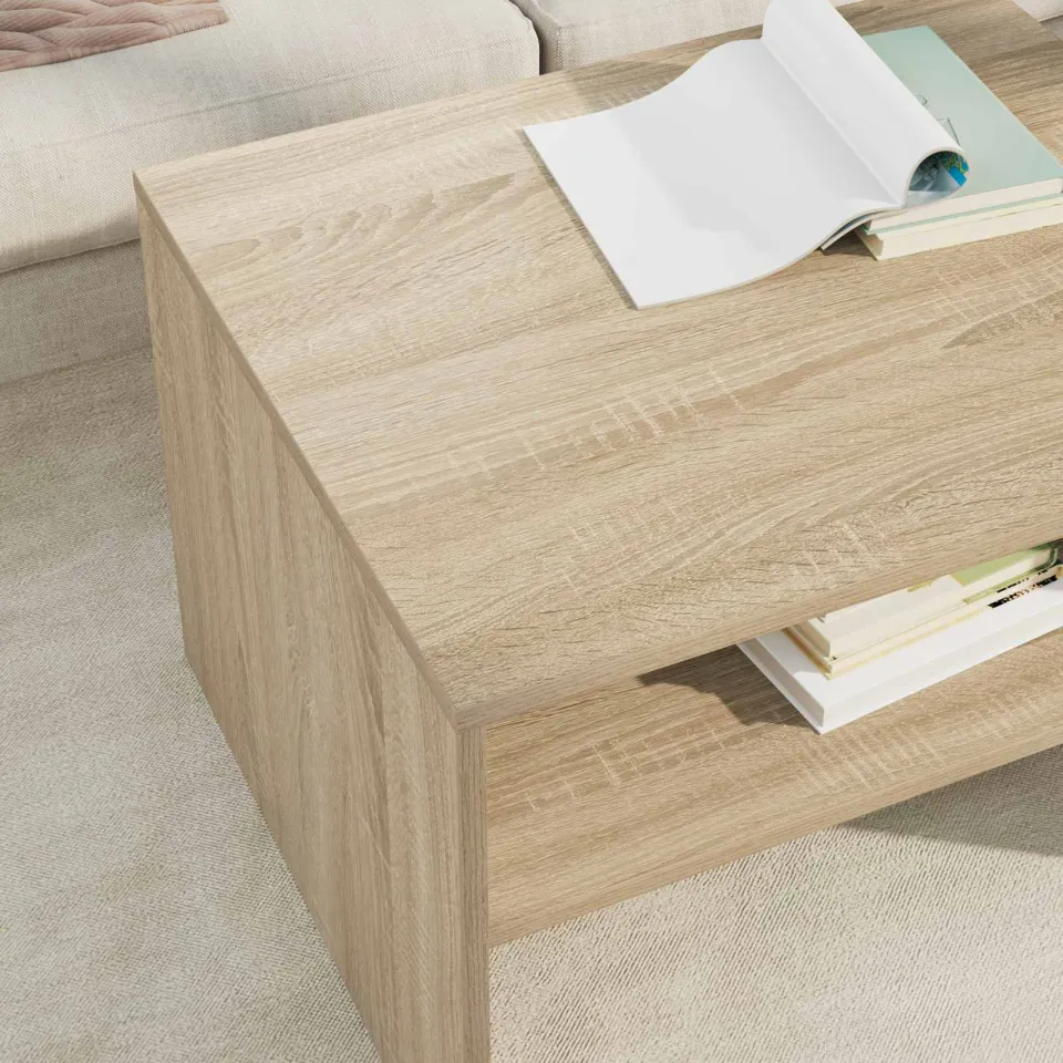 vidaXL Salontafel Sonoma Eiken 60 x 50 x 40 cm Bewerkt hout, foto 4