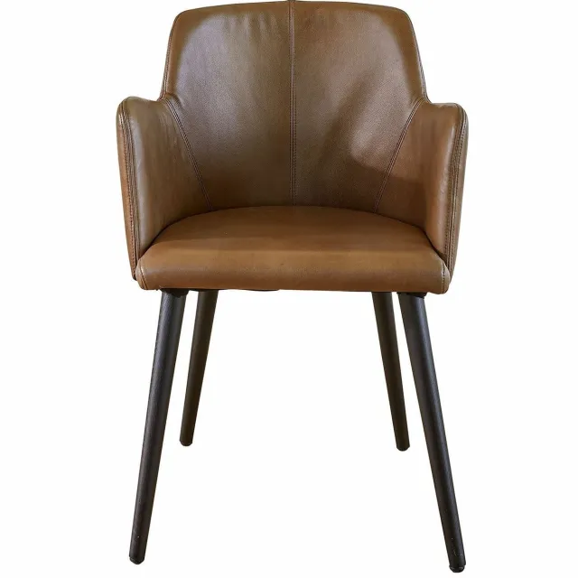 Loberon Stoel Zephiron bruin/zwart