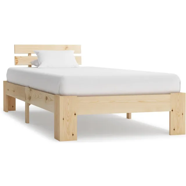 vidaXL Bedframe massief grenenhout 100x200 cm bruin