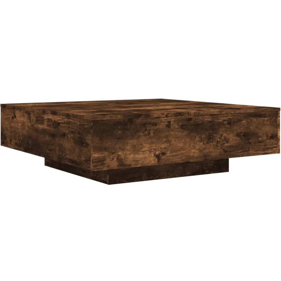 vidaXL Salontafel 100x100x31 cm bewerkt hout gerookt eikenkleurig Bruin