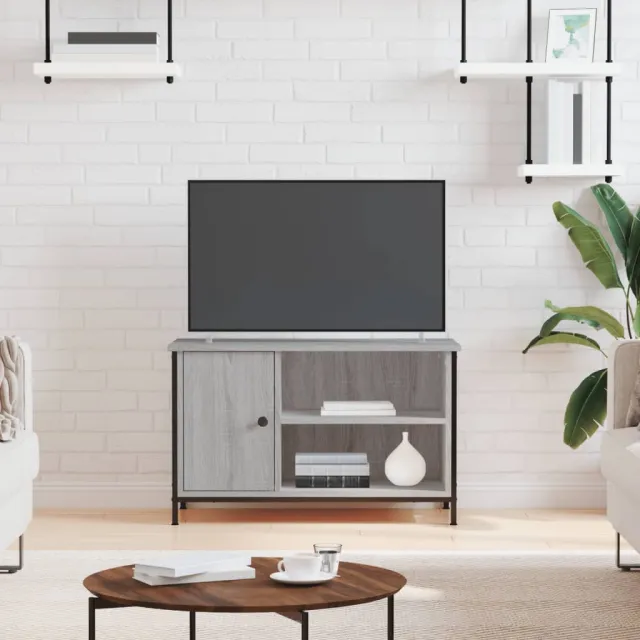 vidaXL Tv-meubel 80x40x50 cm bewerkt hout grijs sonoma eikenkleurig, foto 2