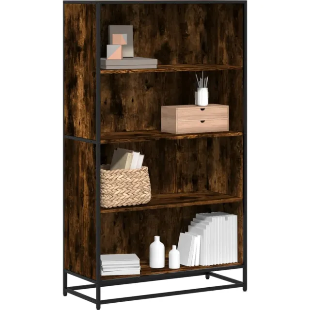 vidaXL Boekenkast 80,5x35x139 cm bewerkt hout gerookt eikenkleurig, foto 2