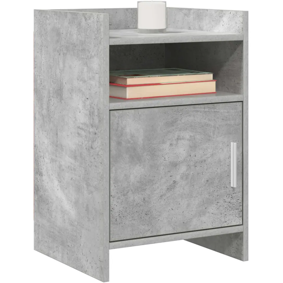 vidaXL Nachtkastjes 2 st Betongrijs 40 x 36 x 60 cm Bewerkt hout