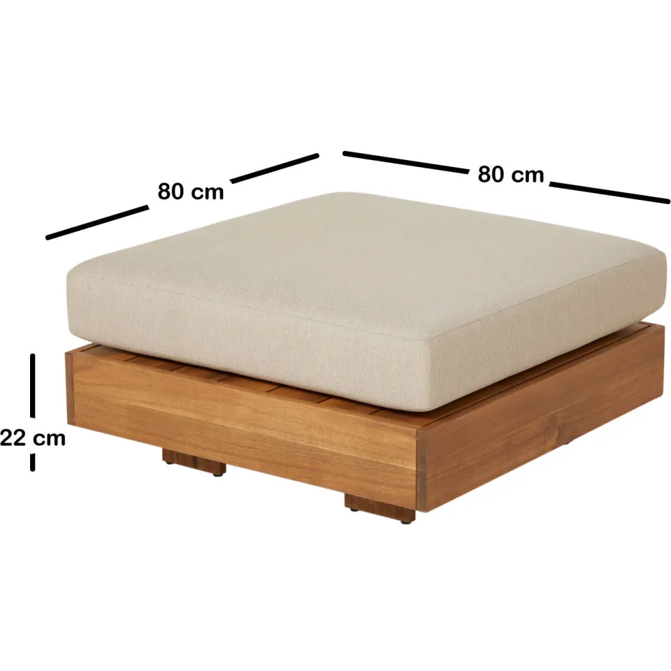 NOUS Garden hocker Belmonte deluxe (80x80 cm) naturel/ zand, foto 5