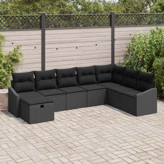 vidaXL Tuin Sofa Set 8 st poly rattan grijs, foto 2