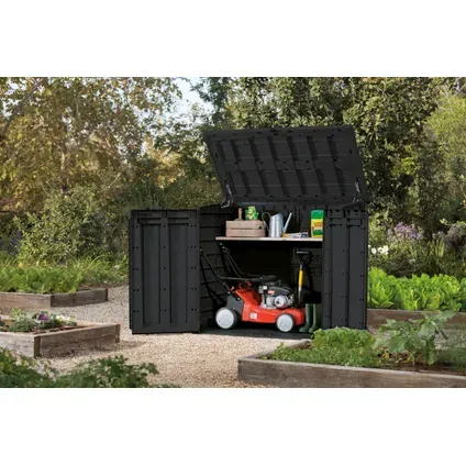 Keter Kussenbox Store-it-out Max - Houtlook - Grijs - 1200l - 145,5x82x125cm, foto 2