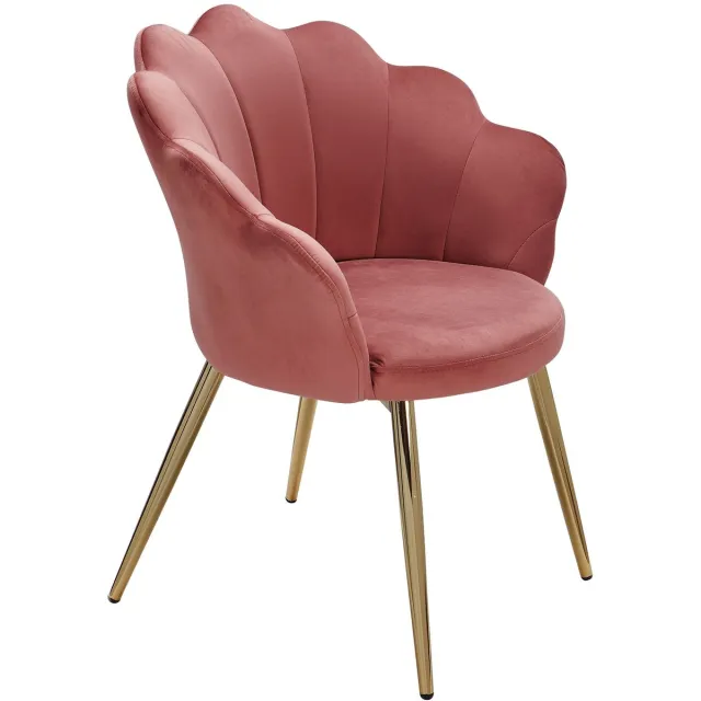 Sky Style Tulip Eetkamerstoel Velvet Roze