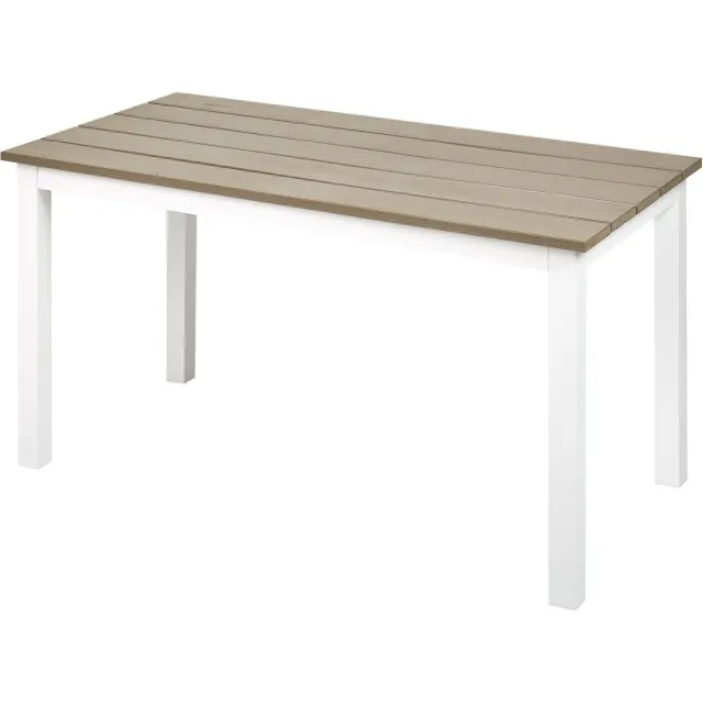 Beliani MESSINA - Salontafel - Lichthout/Wit - 96 x 52 cm - Plastichout Bruin